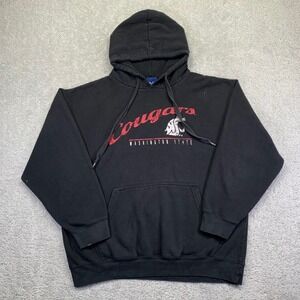 Old Varsity Brand OVB Washington State Cougars Hoodie Size Large? Black College